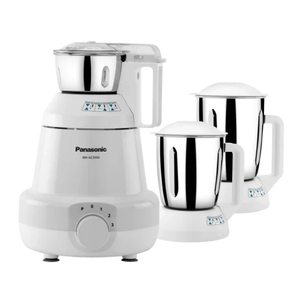 Panasonic MX-GC3550 Value Series 3 Jar Mixer Grinder – 550W Powerful Kitchen Grinder